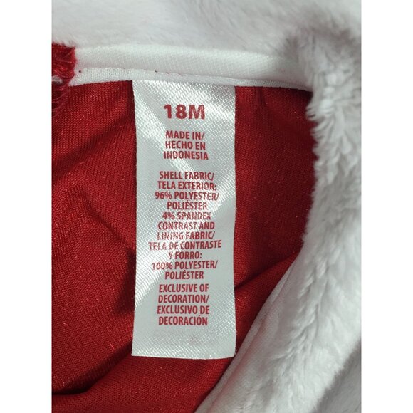 Evy of California Toddler's 18M Red Velvet Christmas Dress Vintage 1980s-90s - Picture 8 of 9